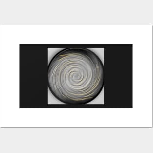 yellow spiral clocks Posters and Art